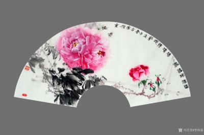 李伟强日记-敬献英雄，绘制玫瑰扇面九帧，聊表对神州大地，为拯救众生灵，大爱无痕的最可爱的人—【图3】