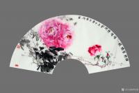 艺术家李伟强日记:敬献英雄，绘制玫瑰扇面九帧，聊表对神州大地，为拯救众生灵，大【图2】