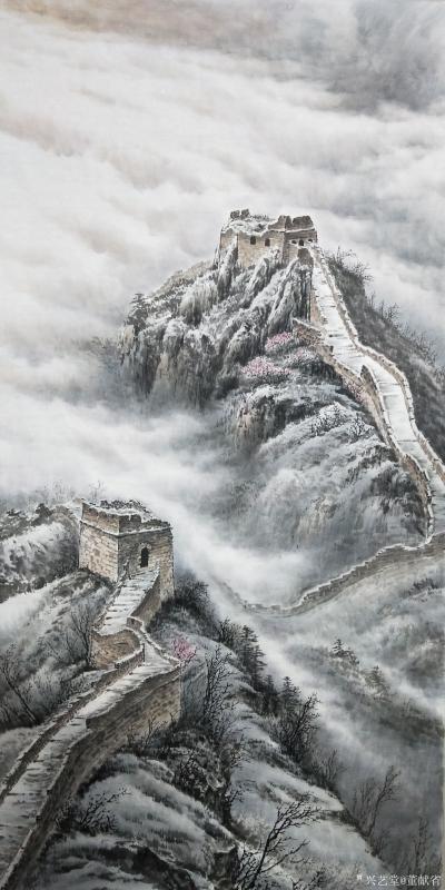 董献省日记-《众志成城》我爱你中国，绘制长城一副。携手同心，共渡难关。欢迎大家指导。【图1】