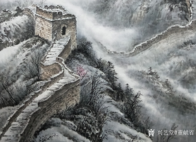 董献省日记-《众志成城》我爱你中国，绘制长城一副。携手同心，共渡难关。欢迎大家指导。【图4】