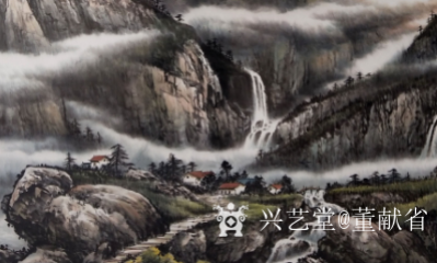 董献省收藏-风水画旭日东升：日为旭日，冉冉东升;山似元宝，绵厚靠山;水聚成潭，才不可量;草木【图2】