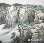 董献省日志-国画山水画《春之歌》一幅。暖日映山调正气，东风入树舞残寒。春【图5】