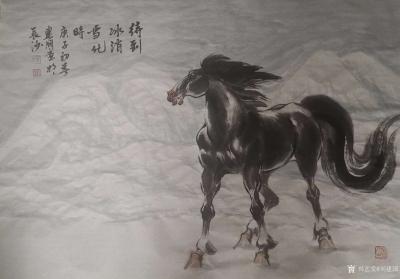 刘建国日记-在这段异常清净的日子里，画一些单马练习，提升一下造型能力和笔墨关系。
庚子年初【图6】