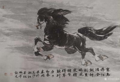 刘建国日记-在这段异常清净的日子里，画一些单马练习，提升一下造型能力和笔墨关系。
庚子年初【图8】