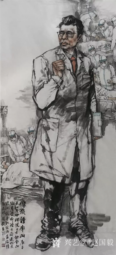 赵国毅日记-《伟哉 •钟南山》——赵国毅抗疫情作品欣赏
近日创作《伟哉•钟南山》，本人有感【图1】