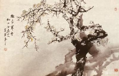覃莽日记-中国画梅花系列作品欣赏：
国画梅花《傲立寒冬》，作品尺寸46X68厘米；
国【图1】