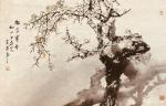 覃莽日志-中国画梅花系列作品欣赏：
国画梅花《傲立寒冬》，作品尺寸4【图1】