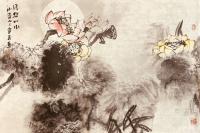 艺术家覃莽日记:中国画梅花系列作品欣赏：
国画梅花《傲立寒冬》，作品尺寸4【图1】