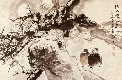 覃莽日记-中国画梅花系列作品欣赏：
国画梅花《傲立寒冬》，作品尺寸46X68厘米；
国【图3】