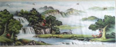 董献省日记-山水国画中有许多自然山水景物，风水寓意美好，欢迎大家欣赏指导。【图1】