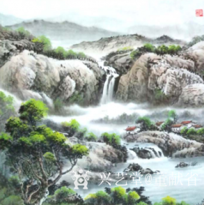 董献省日记-峰高如有色，水村忽流香。翠影笼烟树，清光落草堂。【图4】