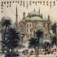 艺术家刘应雄日记:刘应雄埃及、土耳其釆风写生作品欣赏：
国画山水风景画《吉萨【图2】