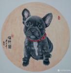 马新荣日志-国画工笔动物画作品宠物狗《旺财图》
国画工笔动物画作品蝉《【图1】