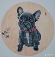 艺术家马新荣日记:国画工笔动物画作品宠物狗《旺财图》
国画工笔动物画作品蝉《【图0】