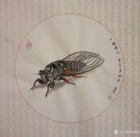 艺术家马新荣日记:国画工笔动物画作品宠物狗《旺财图》
国画工笔动物画作品蝉《【图1】