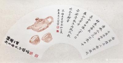 叶仲桥收藏-省委政法系统领导、高级警官吕宏望先生多才多艺，去年秋的时候到我工作室参观考察指导【图1】