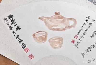 叶仲桥收藏-省委政法系统领导、高级警官吕宏望先生多才多艺，去年秋的时候到我工作室参观考察指导【图3】