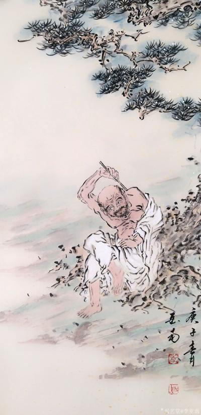 李亚南日记-李亚南书画工作室作品
罗汉四条屏  尺寸140cmx35cmx4【图13】