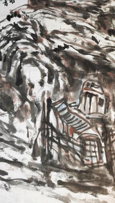 杨牧青日记-杨牧青大写意：黄土恋国画原创（附音频）
黄土塬上的人，
走过了多少个梁梁峁峁【图2】