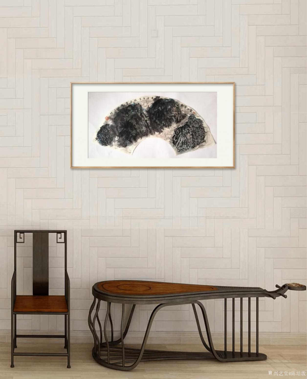 陈培泼国画作品《青山有意》