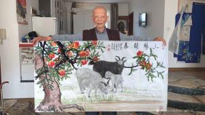 艺术品图片：艺术家字画代理威977805476国画作品名称《齐白石弟子董长青国画》议价