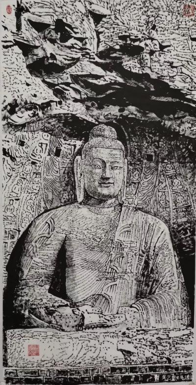 马培童收藏-马培童石窟作品之四大石窟作品赏析连载之（一），作者潘玮萱；
    石窟是依山【图4】