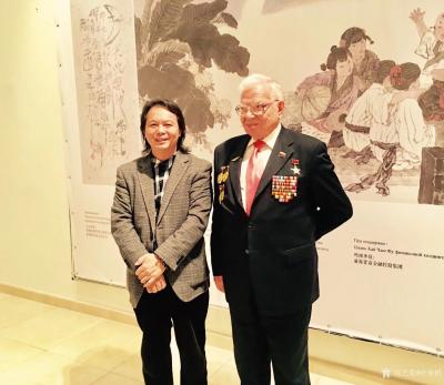 叶仲桥荣誉-作为书画艺术家，应当与世界各国艺术家合作交流才能获得更多的发展空间。
昨晚从凤【图6】