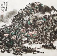 艺术家杨牧青日记:名称：国画
规格：68cmx68cm/4平尺
款识：心安【图1】