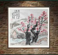 艺术家杨牧青日记:名称：国画
规格：68cmx68cm/4平尺
款识：春上【图0】