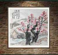 艺术家杨牧青日记:名称：国画
规格：68cmx68cm/4平尺
款识：春上【图0】