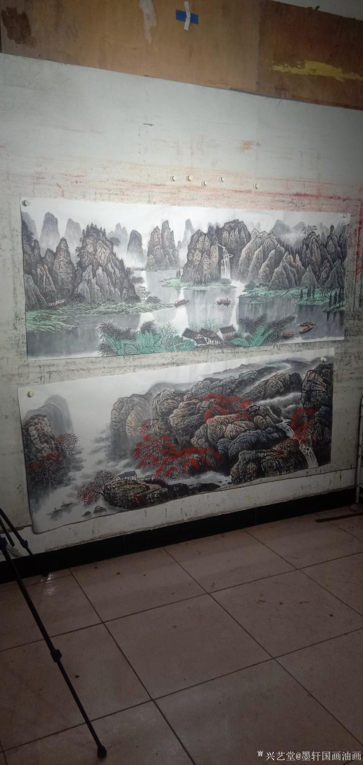 墨轩国画油画国画作品《國画山水漓江之美》