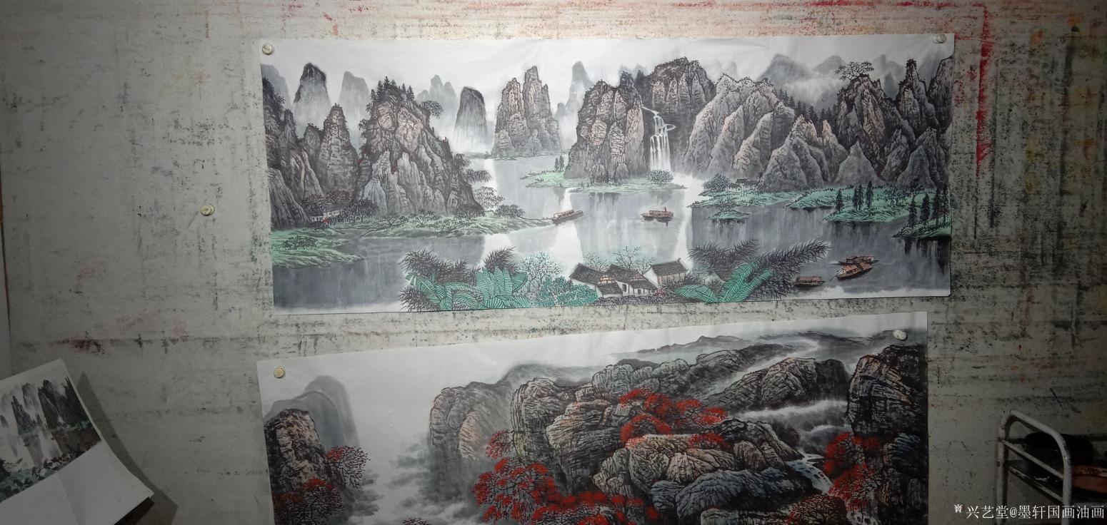 墨轩国画油画国画作品《國画山水漓江之美》【图0】