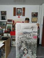 艺术家张恒久日记:国画人物画《群英胜疫情》武汉加油，中国加油，抗疫必胜。
 【图1】