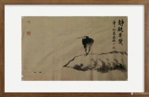 艺术品图片：艺术家杨国钧国画作品名称《花鸟-静观其变》价格800.00 元