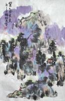 艺术家杨牧青日记:国画大写意山水画《紫气东来》
规格：45cmx68cm/老【图2】