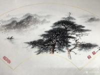 艺术家罗树辉日记:《春江帆影》关茗友 罗树辉
山青水绿人依旧, 【图1】