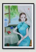 艺术家刘晓宁日记:香香民国漫画新作品；岁月在时光中变得温柔，等待一场邂逅，只为【图2】