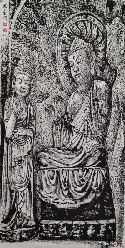 马培童收藏-马培童石窟作品之四大石窟作品赏析连载之（五），作者潘玮萱；  
 莫高石窟，俗【图1】