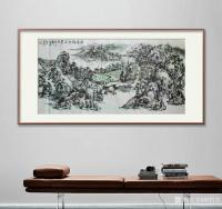 艺术家杨牧青日记:名称：大写意国画《田园归憇多安然》
规格：136cmx68【图0】