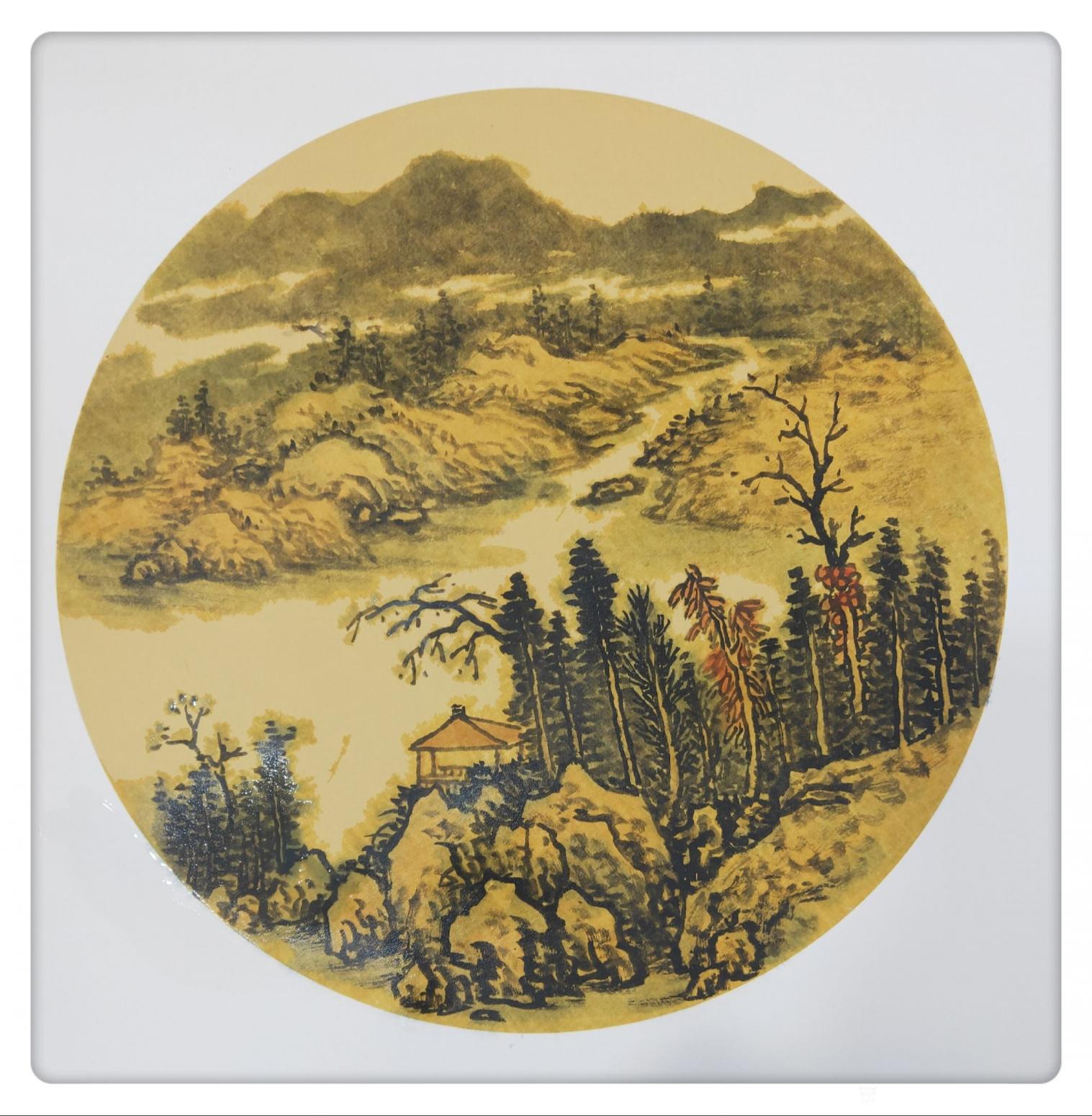 宋保江国画作品《家山新绿》【图0】