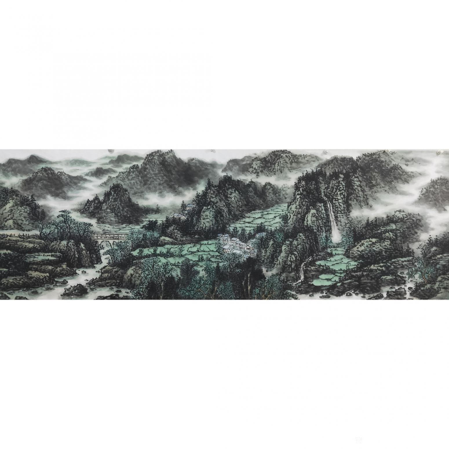 宋保江国画作品《家山新绿》【图1】