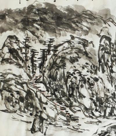 杨牧青日记-名称：大写意国画《道不虚传，法不妄显，师不藏情》；
规格：136cmx68cm【图2】