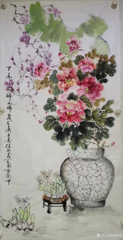 徐如茂日记-国画花鸟画《珠光累累》《天香醉人归》；
病树前头万木春，但愿四月能下楼，宅家创【图6】