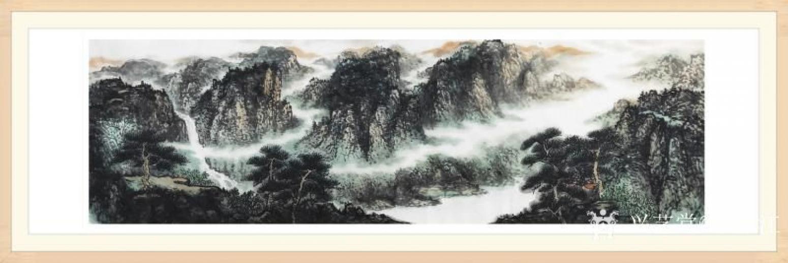 宋保江国画作品《峡江晨韵》【图0】