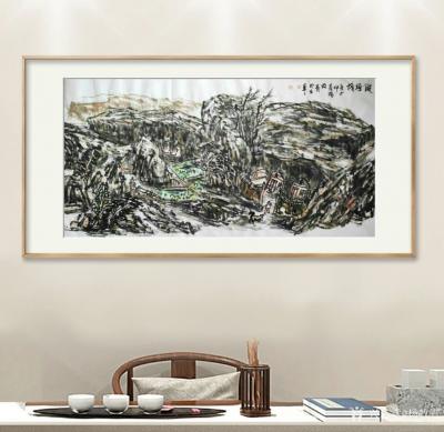 杨牧青日记-名称：大写意国画《陇塬情》
规格：137cmx70cm
款识：陇塬情，庚子春【图1】