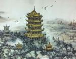 刘应雄日志-国画山水画《黄鹤楼的春天》，尺寸六尺横幅96X180CM,庚【图2】