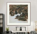 杨牧青日志-名称：大写意国画《窑门前的故事》；
规格：68cm×68c【图1】