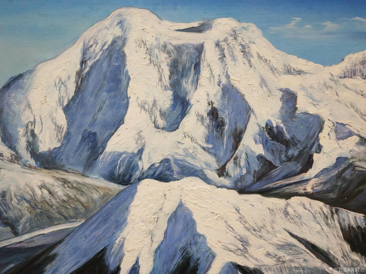 黄联合油画作品《雪山》【图1】