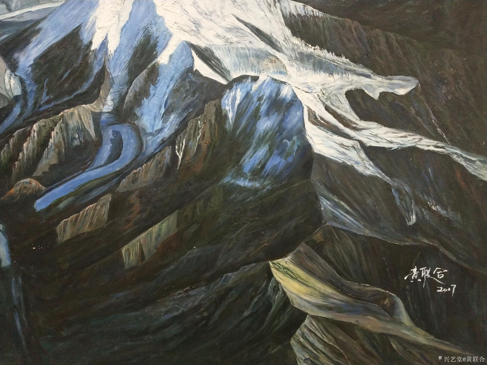 黄联合油画作品《雪山》【图4】
