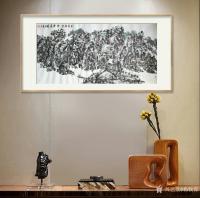 艺术家杨牧青日记:名称：大写意国画《仁者好游乐无边》规格：137cmx70cm【图0】